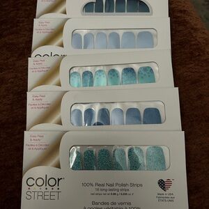 Color Street Blue and Nail Strips